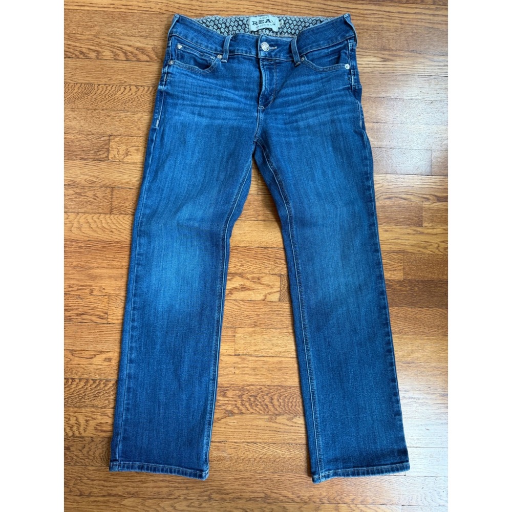 Ariat REAL Denim Womens 31S Medium Wash Straight Leg Western Jeans Blue
